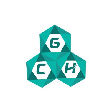 Yaratıcı minimalist harf logosu. GCH benzersiz vektör baş harfleri harf logosu tasarımı