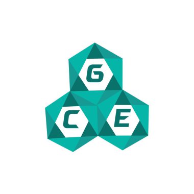 GCE yaratıcı minimalist harf logosu. GCE eşsiz vektör baş harfleri alfabe harf logosu tasarımı