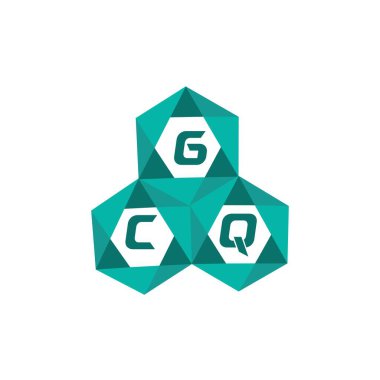 GCQ yaratıcı minimalist harf logosu. GCQ benzersiz vektör baş harfleri harf logosu tasarımı