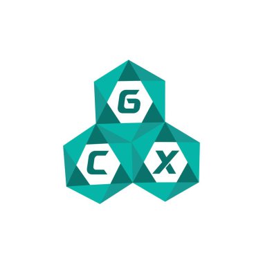 MobileGCX yaratıcı minimalist harf logosu. GCX benzersiz vektör baş harfleri harf logosu tasarımı