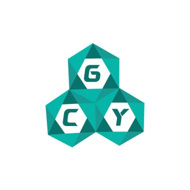 GCY yaratıcı minimalist harf logosu. GCY benzersiz vektör baş harfleri harf logosu tasarımı