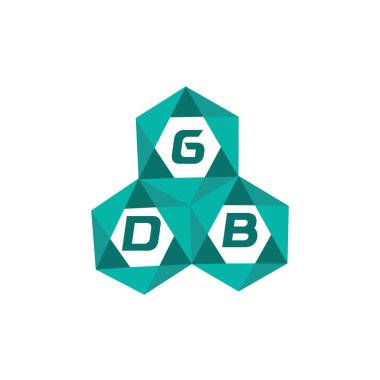 GDB yaratıcı minimalist harf logosu. GDB eşsiz vektör baş harfleri alfabe harfi logo tasarımı