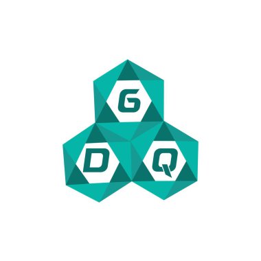 GDQ yaratıcı minimalist harf logosu. GDQ eşsiz vektör baş harfleri alfabe harfi logo tasarımı