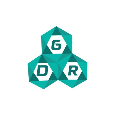 Doğu Almanya 'nın yaratıcı minimalist harf logosu. GDR benzersiz vektör baş harfleri alfabe harfi logo tasarımı