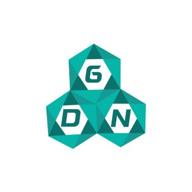 GDN yaratıcı minimalist harf logosu. GDN eşsiz vektör baş harfleri alfabe harfi logo tasarımı