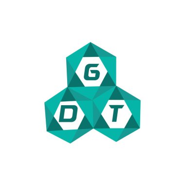 GDT yaratıcı minimalist harf logosu. GDT eşsiz vektör baş harfleri alfabe harfi logo tasarımı