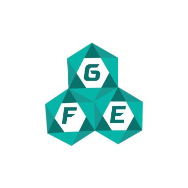 GFE yaratıcı minimalist harf logosu. GFE benzersiz vektör baş harfleri harf logosu tasarımı