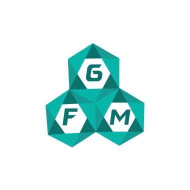 GFM yaratıcı minimalist harf logosu. GFM eşsiz vektör baş harfleri alfabe harfi logo tasarımı