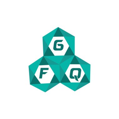 GFQ yaratıcı minimalist harf logosu. GFQ benzersiz vektör baş harfleri harf logosu tasarımı