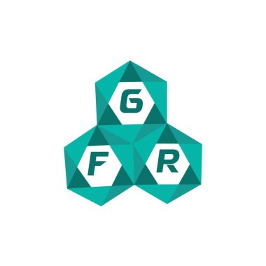 GFR yaratıcı minimalist harf logosu. GFR eşsiz vektör baş harfleri alfabe harfi logo tasarımı