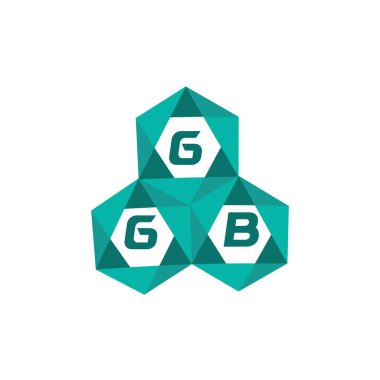 GGB yaratıcı minimalist harf logosu. GGB benzersiz vektör baş harfleri harf logosu tasarımı