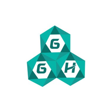 GGH yaratıcı minimalist harf logosu. GGH benzersiz vektör baş harfleri alfabe harfi logo tasarımı