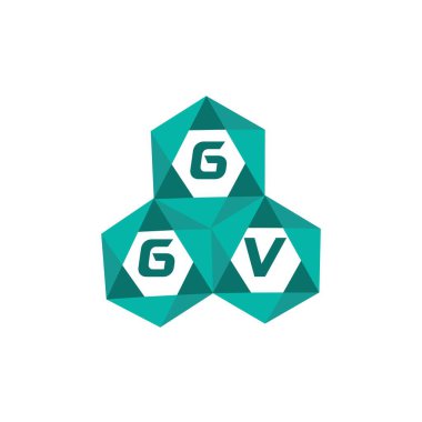 GGV yaratıcı minimalist harf logosu. GGV benzersiz vektör baş harfleri harf logosu tasarımı