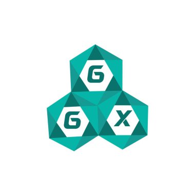 GGX yaratıcı minimalist harf logosu. GGX benzersiz vektör baş harfleri harf logosu tasarımı