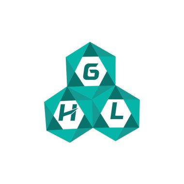 GHL yaratıcı minimalist harf logosu. GHL eşsiz vektör baş harfleri alfabe harf logosu tasarımı