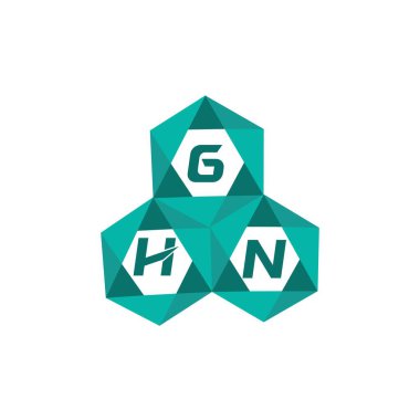 GHN yaratıcı minimalist harf logosu. GHN eşsiz vektör baş harfleri alfabe harf logosu tasarımı