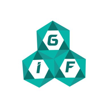 Yaratıcı minimalist harf logosu. GIF benzersiz vektör baş harfleri harf logosu tasarımı