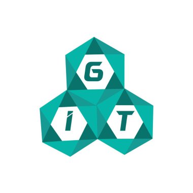 GIT yaratıcı minimalist harf logosu. GIT eşsiz vektör baş harfleri alfabe harf logosu tasarımı