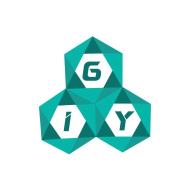 GiY yaratıcı minimalist harf logosu. GIY benzersiz vektör baş harfleri harf logosu tasarımı