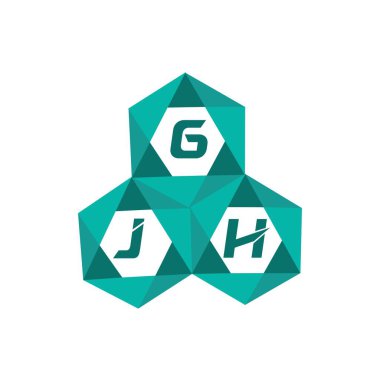 GJH yaratıcı minimalist harf logosu. GJH benzersiz vektör baş harfleri harf logosu tasarımı