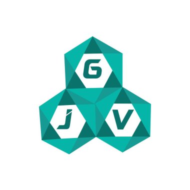 GJV yaratıcı minimalist harf logosu. GJV benzersiz vektör baş harfleri harf logosu tasarımı
