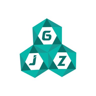 GJZ yaratıcı minimalist harf logosu. GJZ benzersiz vektör baş harfleri harf logosu tasarımı