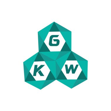 GKW yaratıcı minimalist harf logosu. GKW eşsiz vektör baş harfleri alfabe harfi logo tasarımı