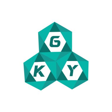 GKY yaratıcı minimalist harf logosu. GKY benzersiz vektör baş harfleri harf logosu tasarımı