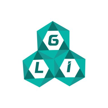 GLI yaratıcı minimalist harf logosu. GLI benzersiz vektör baş harfleri harf logosu tasarımı