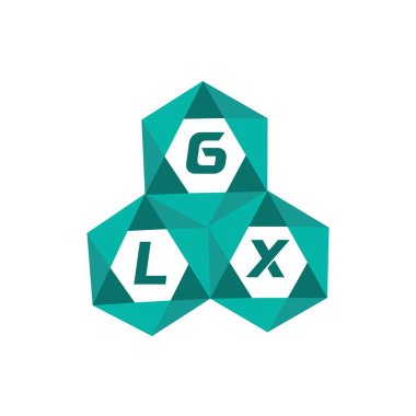 GLX yaratıcı minimalist harf logosu. GLX benzersiz vektör baş harfleri harf logosu tasarımı