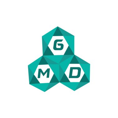 GMD yaratıcı minimalist harf logosu. GMD eşsiz vektör baş harfleri alfabe harfi logo tasarımı