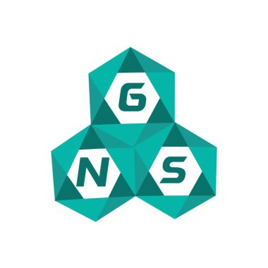 GNS yaratıcı minimalist harf logosu. GNS benzersiz vektör baş harfleri alfabe harfi logo tasarımı