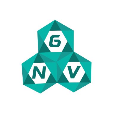 GNV yaratıcı minimalist harf logosu. GNV benzersiz vektör baş harfleri alfabe harfi logo tasarımı