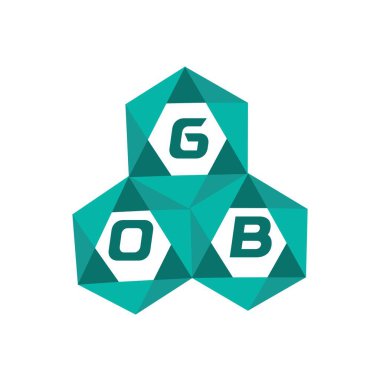 GOB yaratıcı minimalist harf logosu. GOB benzersiz vektör baş harfleri alfabe harfi logo tasarımı