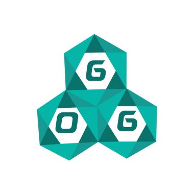 MobileGOG yaratıcı minimalist harf logosu. GOG benzersiz vektör baş harfleri alfabe harfi logo tasarımı