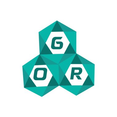 GOR yaratıcı minimalist harf logosu. GOR benzersiz vektör baş harfleri alfabe harfi logo tasarımı