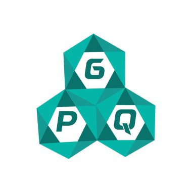 GPQ yaratıcı minimalist harf logosu. GPQ benzersiz vektör baş harfleri harf logosu tasarımı