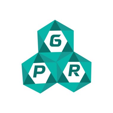 GPR yaratıcı minimalist harf logosu. GPR benzersiz vektör baş harfleri alfabe harfi logo tasarımı