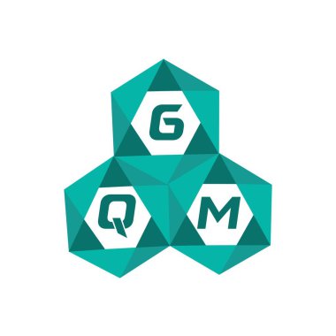 GQM yaratıcı minimalist harf logosu. GQM benzersiz vektör baş harfleri harf logosu tasarımı