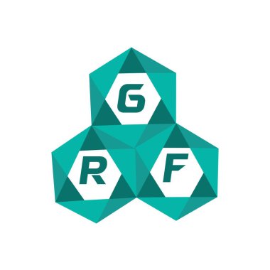 GRF yaratıcı minimalist harf logosu. GRF eşsiz vektör baş harfleri alfabe harf logosu tasarımı