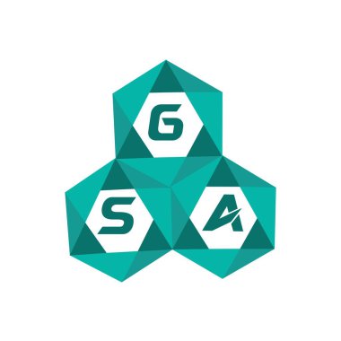 GSA yaratıcı minimalist harf logosu. GSA benzersiz vektör baş harfleri harf logosu tasarımı