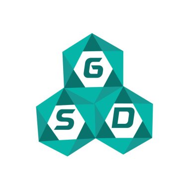 GSD yaratıcı minimalist harf logosu. GSD benzersiz vektör baş harfleri harf logosu tasarımı