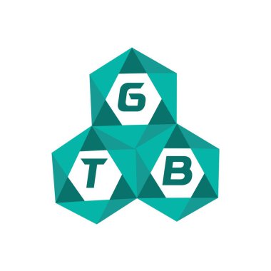 GTB yaratıcı minimalist harf logosu. GTB eşsiz vektör baş harfleri alfabe harfi logo tasarımı