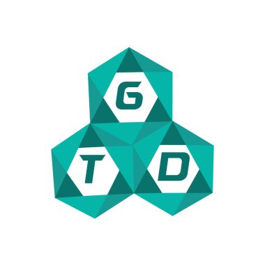 GTD yaratıcı minimalist harf logosu. GTD eşsiz vektör baş harfleri alfabe harfi logo tasarımı