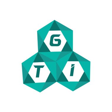 GTI yaratıcı minimalist harf logosu. GTI eşsiz vektör baş harfleri alfabe harfi logo tasarımı