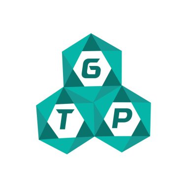 GTP yaratıcı minimalist harf logosu. GTP eşsiz vektör baş harfleri alfabe harfi logo tasarımı