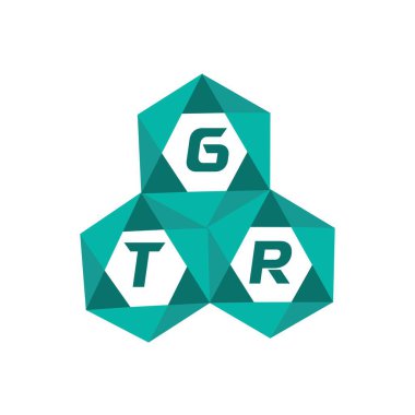 GTR yaratıcı minimalist harf logosu. GTR benzersiz vektör baş harfleri alfabe harfi logo tasarımı