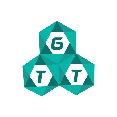 GTT yaratıcı minimalist harf logosu. GTT benzersiz vektör baş harfleri harf logosu tasarımı
