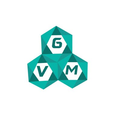 GVM yaratıcı minimalist harf logosu. GVM eşsiz vektör baş harfleri alfabe harfi logo tasarımı