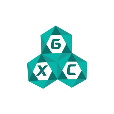 GXC yaratıcı minimalist harf logosu. GXC benzersiz vektör baş harfleri harf logosu tasarımı